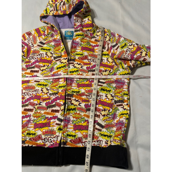 Y2K 2000s Shady Limited Company Zip-up Jacket Comic Book Inspired Pattern L - Picture 7 of 7